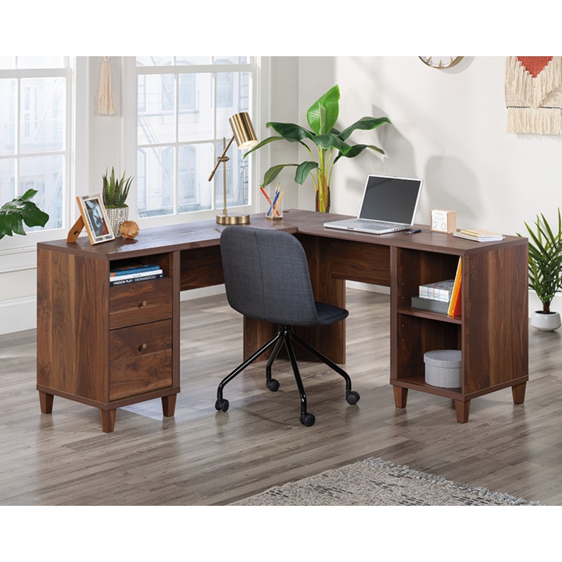 Willow Place L-Shaped Desk Grand Walnut (433812)  Sauder