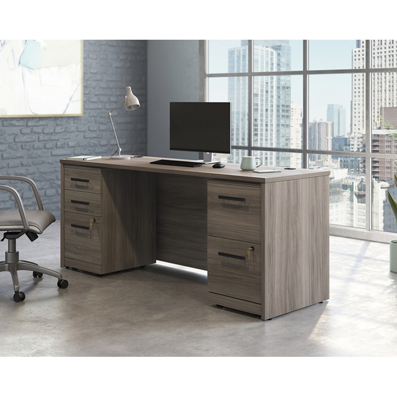 Affirm 72 Desk, 2-Drw Ped, 3-Drw Ped Hudson Elm (431506) – Sauder