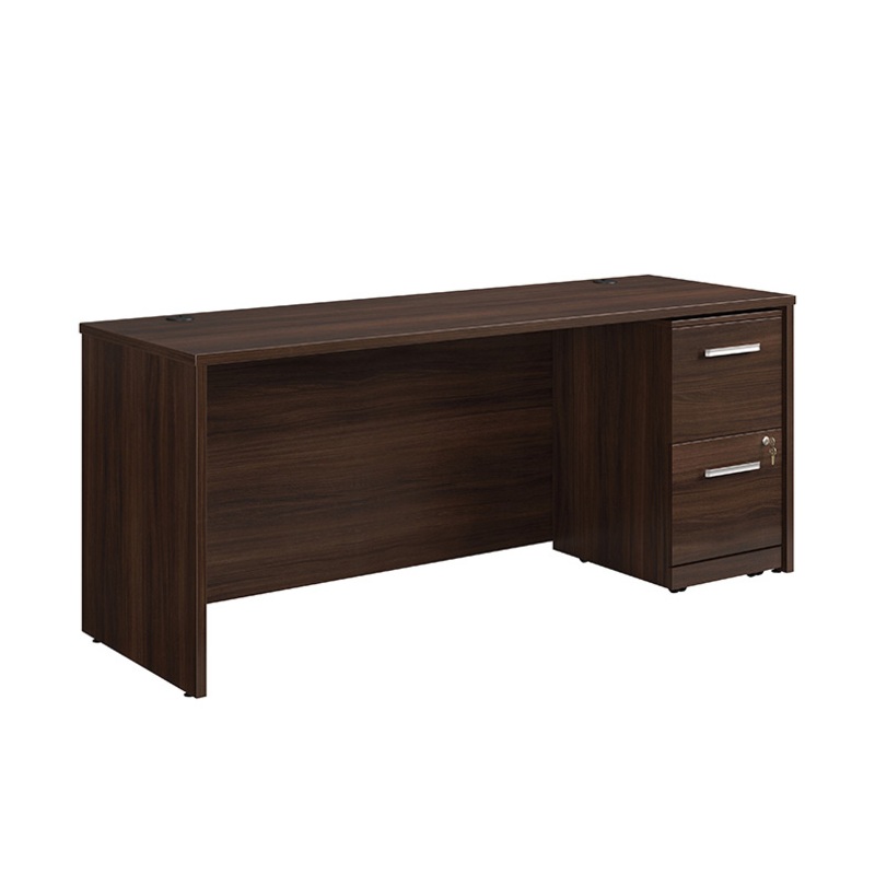Affirm 72 Desk, 2-Drw Ped File Cabinet Noble Elm (431501) – Sauder