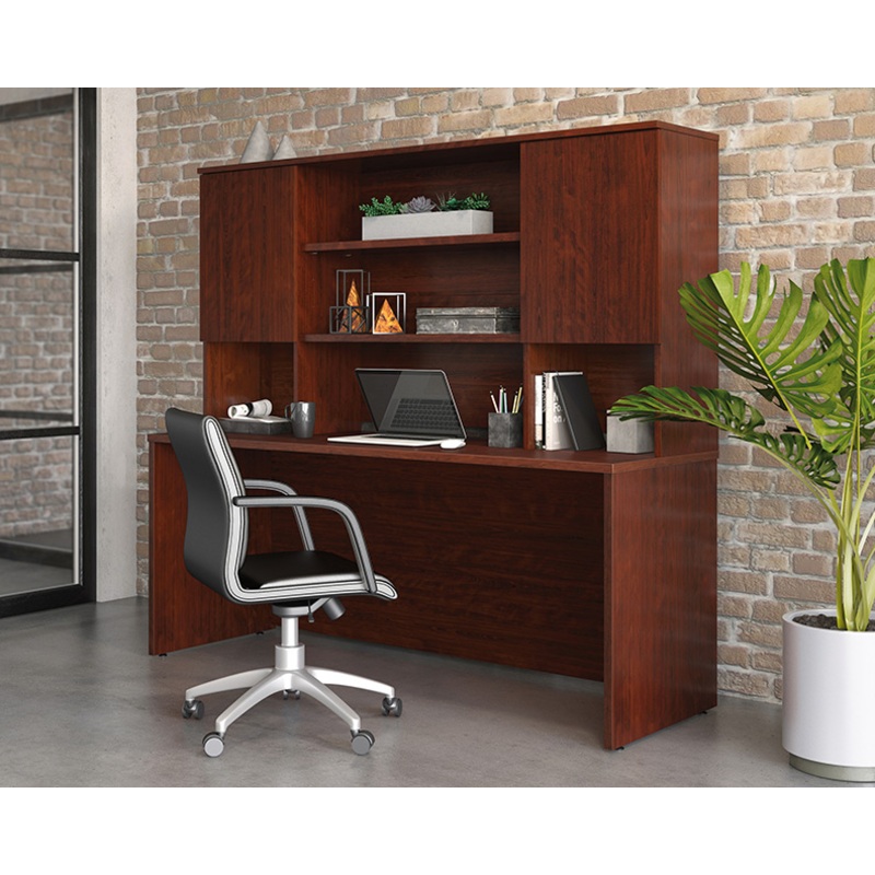 Affirm 72 Desk with Hutch Classic Cherry (430221) – Sauder