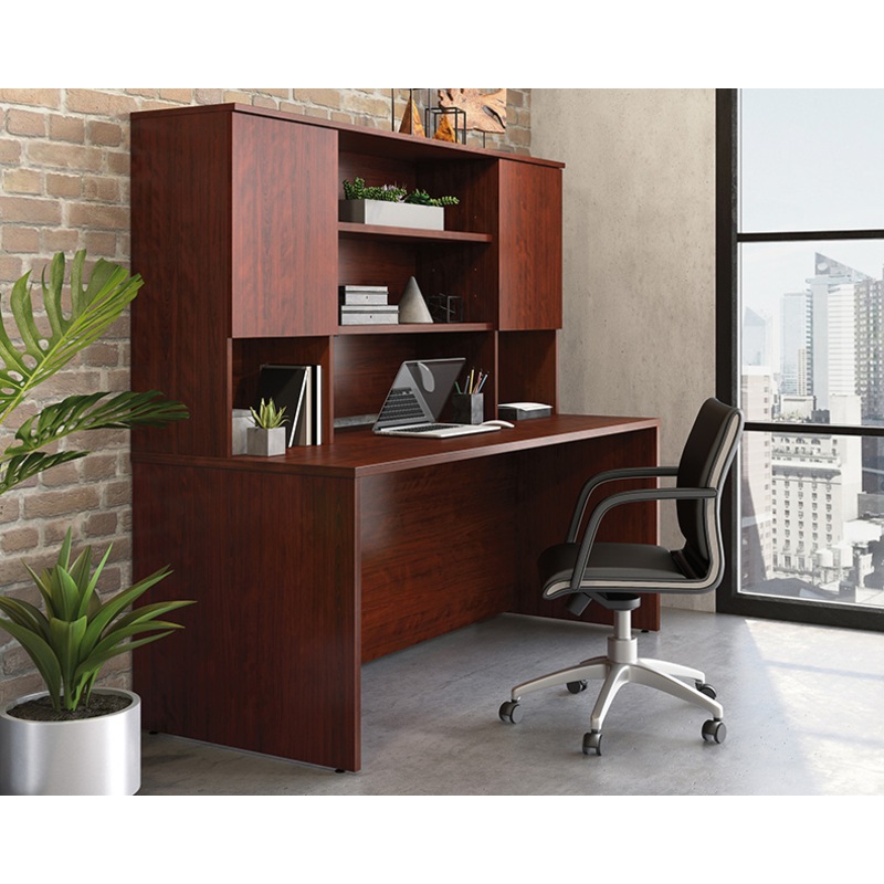 Affirm 72 Desk with Hutch Classic Cherry (430222) – Sauder