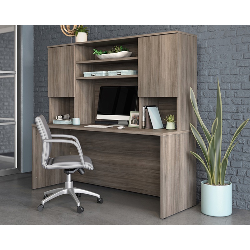 Affirm 72 Desk with Hutch Hudson Elm (431543) – Sauder
