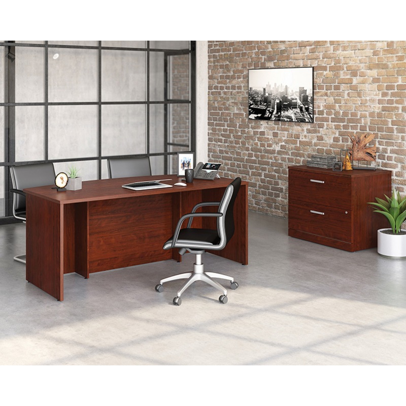 Affirm Executive Desk, Lat File Classic Cherry (430225) – Sauder