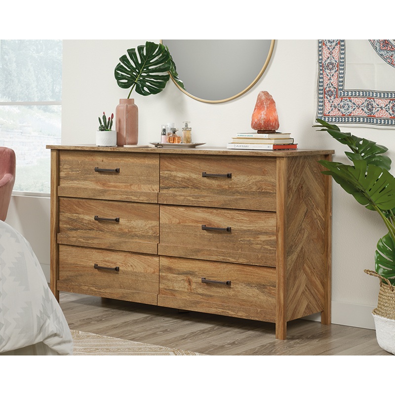 Cannery Bridge 6-Drawer Dresser Sindoori Mango (424195)  Sauder