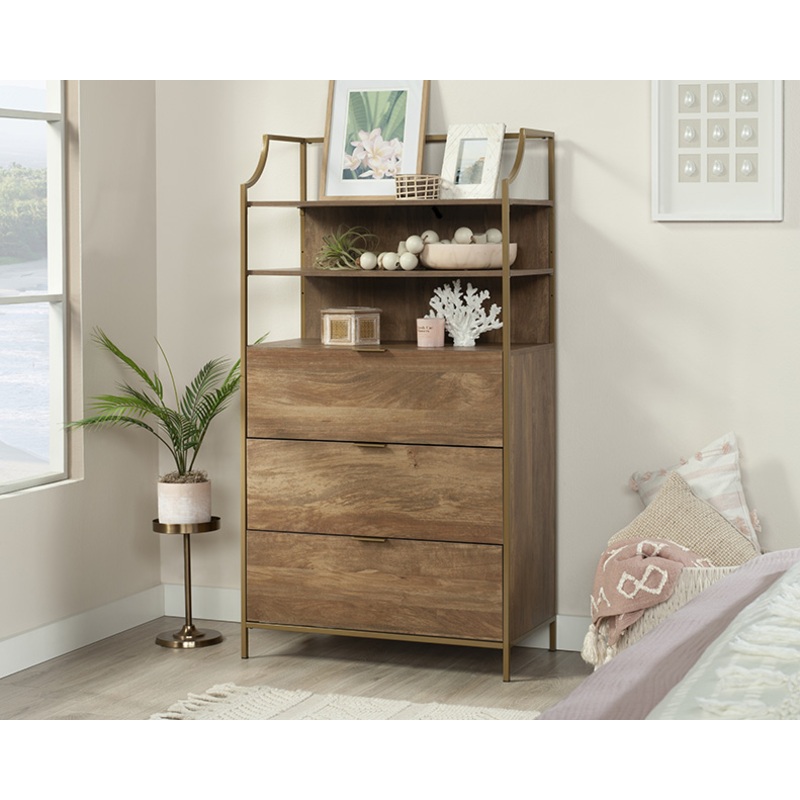 International Lux Modern Bedroom Chest Sindoori Mango (435787)  Sauder