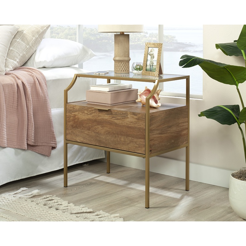 International Lux Modern Nightstand Sindoori Mango (434816)  Sauder