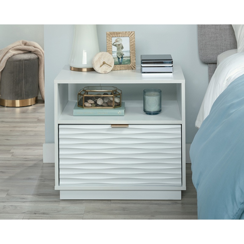 Morgan Main Contemporary 1-Drawer Nightstand White (436750)  Sauder