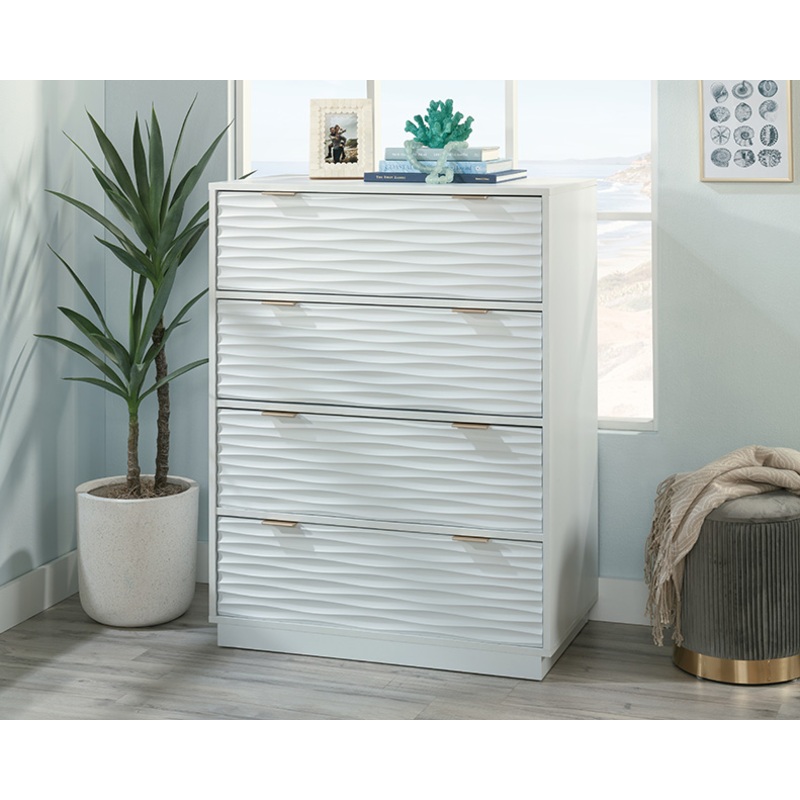 Morgan Main Contemporary 4-Drawer Bedroom Chest White (436749)  Sauder