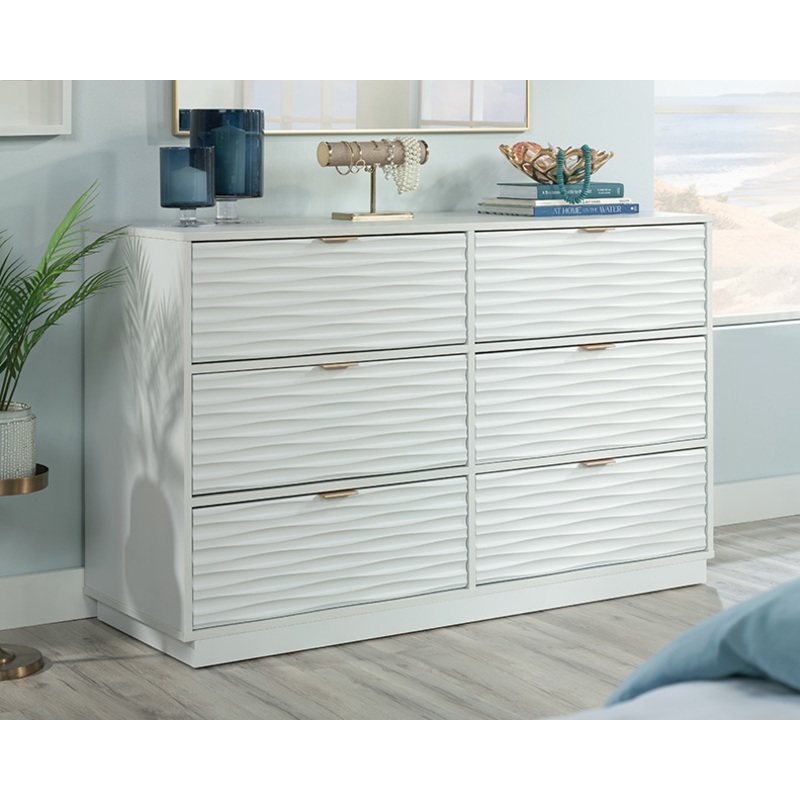 Morgan Main Contemporary 6-Drawer Dresser White (436748)  Sauder