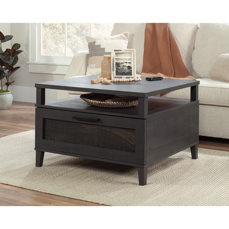 Tiffin Line Coffee Table with Drawer Raven Oak (433510)  Sauder