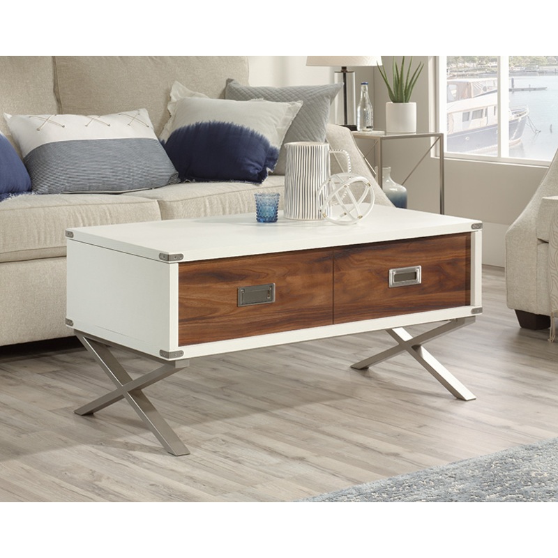 Vista Key Lift-Top Coffee Table Pearl Oak (424182)  Sauder