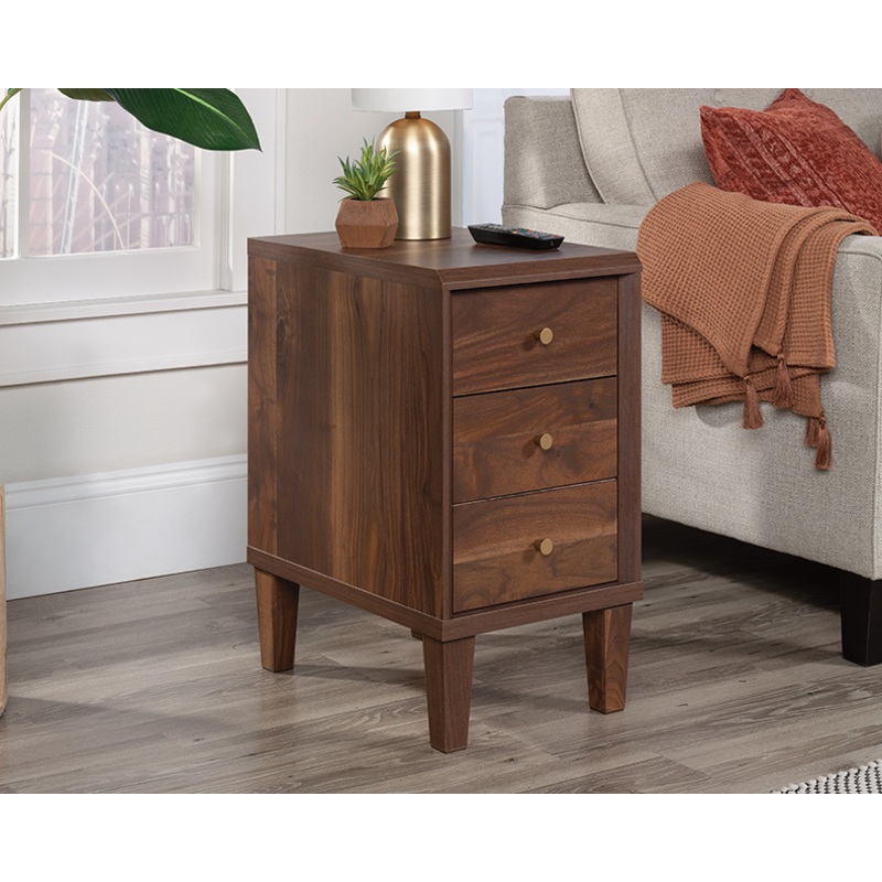 Willow Place 2-Drawer Side Table Grand Walnut (433813)  Sauder