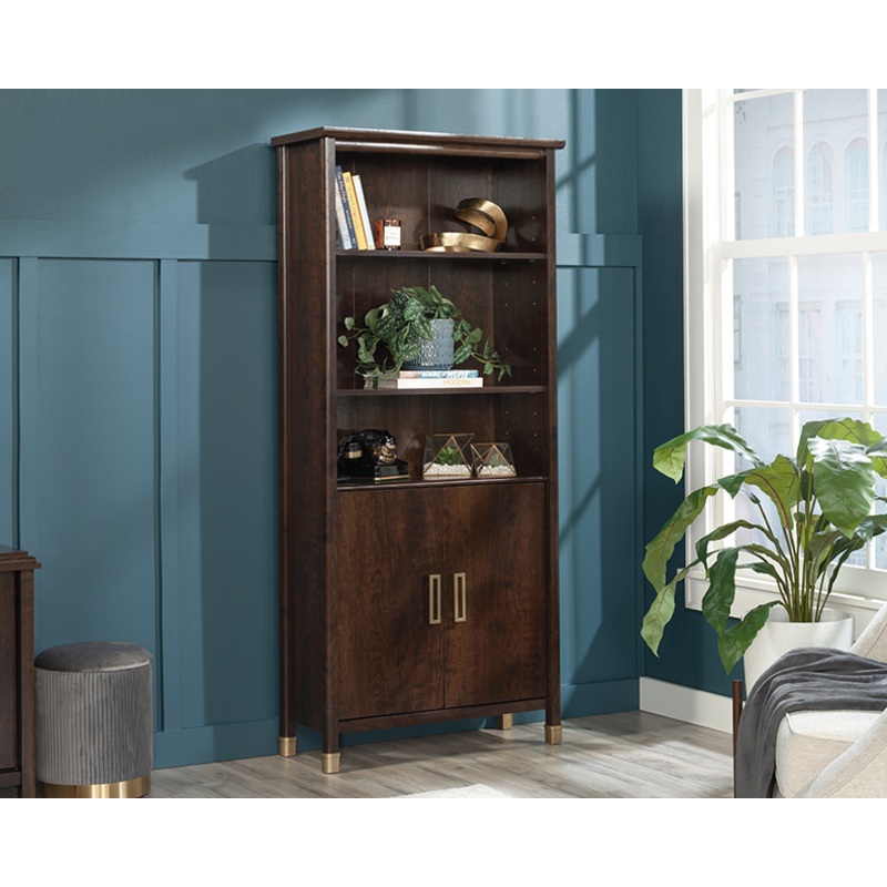 1934 Collection 5-Shelf Library Bookcase Deco Cherry (437313)  Sauder