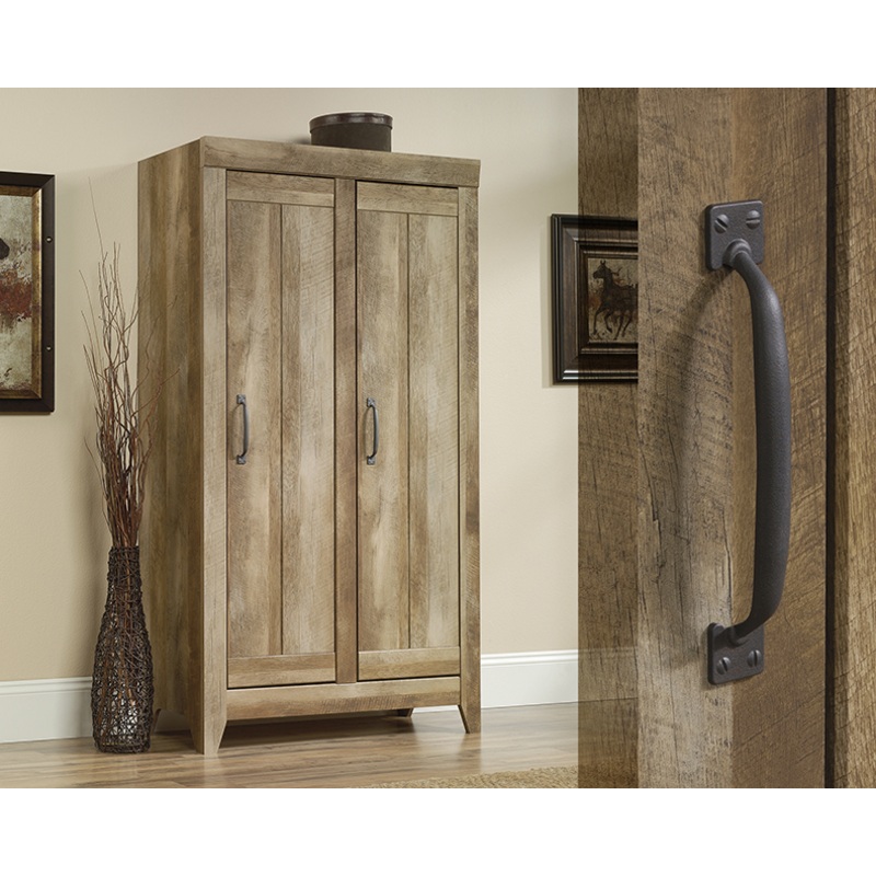 Adept Collection Wide Storage Cabinet Craftsman Oak (418141)  Sauder