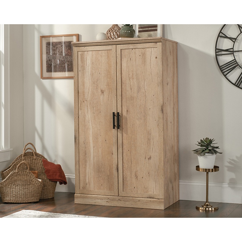 Aspen Post 2-Door Storage Cabinet Prime Oak (433964)  Sauder