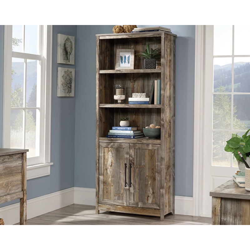 Granite Trace 5-Shelf Library Bookcase Rustic Cedar (433950)  Sauder