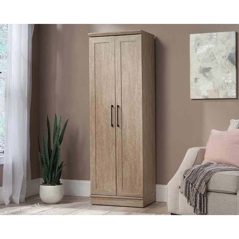 HomePlus 2-Door Storage Cabinet Brushed Oak (438279)  Sauder