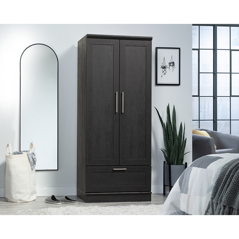 HomePlus Wardrobe Storage Cabinet Raven Oak (446896) – Sauder