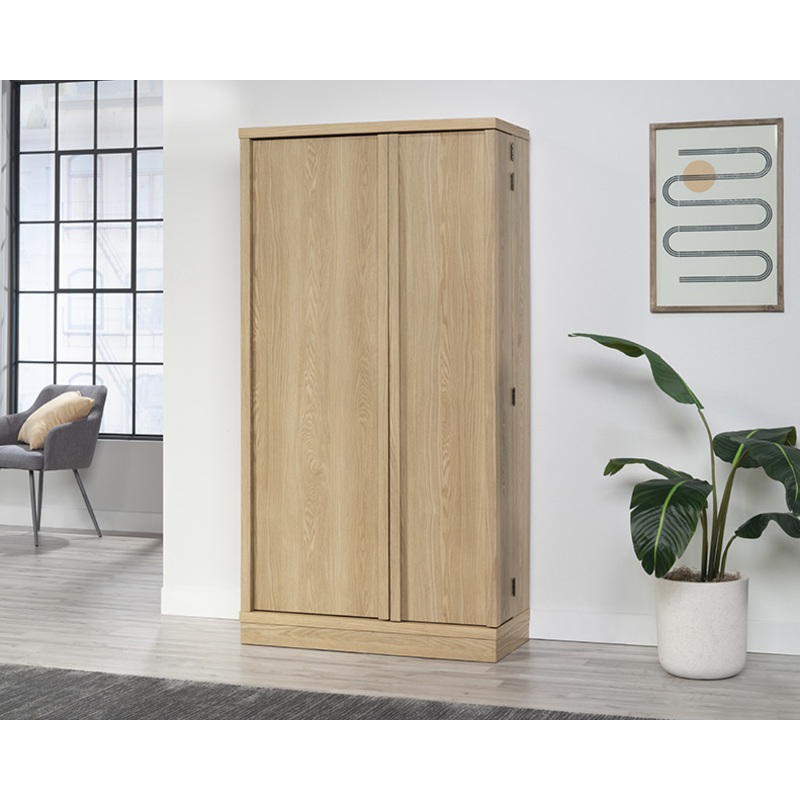 Merton Hall 2-Door Swing-Out Storage Cabinet Harmony Ash (443673)  Sauder