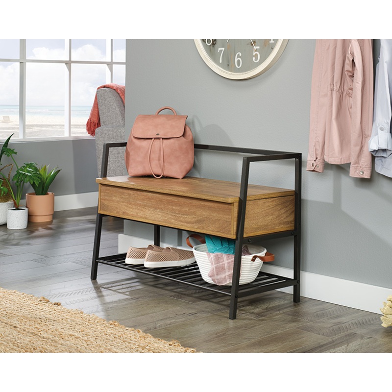 North Avenue Entryway Storage Bench Sindoori Mango (428202) – Sauder