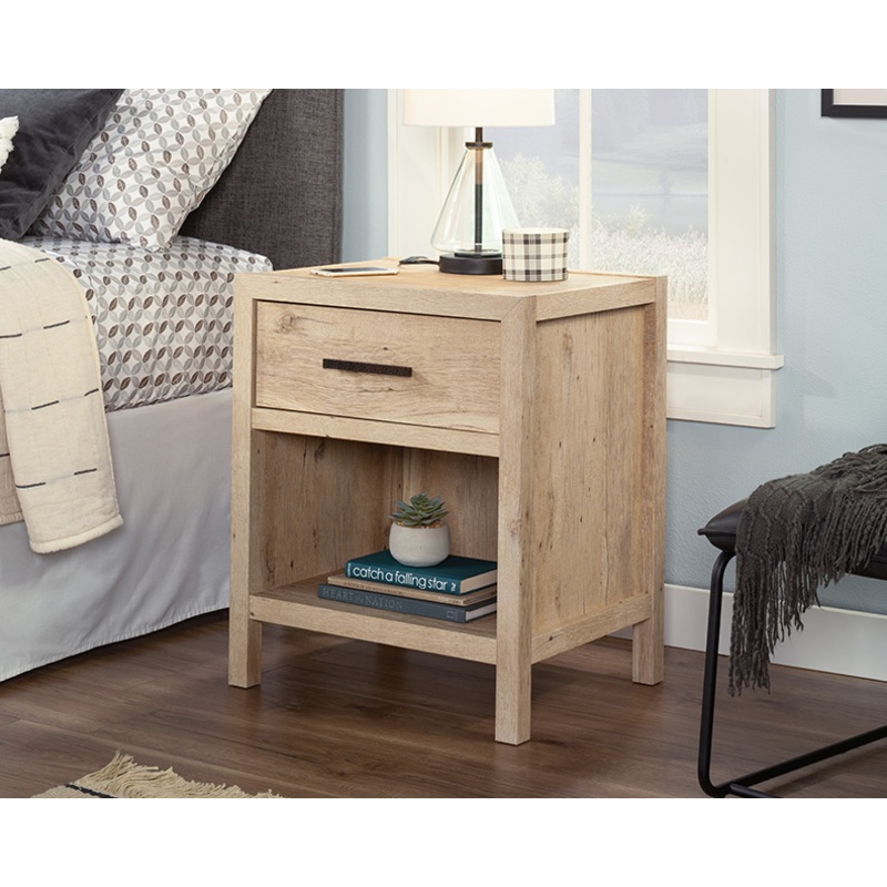 Pacific View 1-Drawer Nightstand Prime Oak (433565)  Sauder