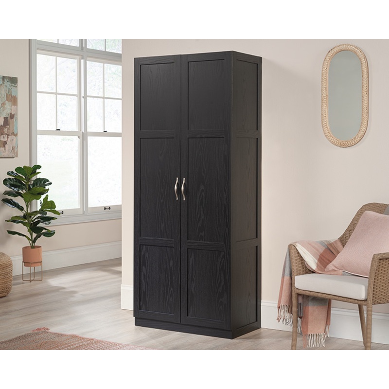 Sauder Select 2-Door Storage Cabinet Black (433933)  Sauder