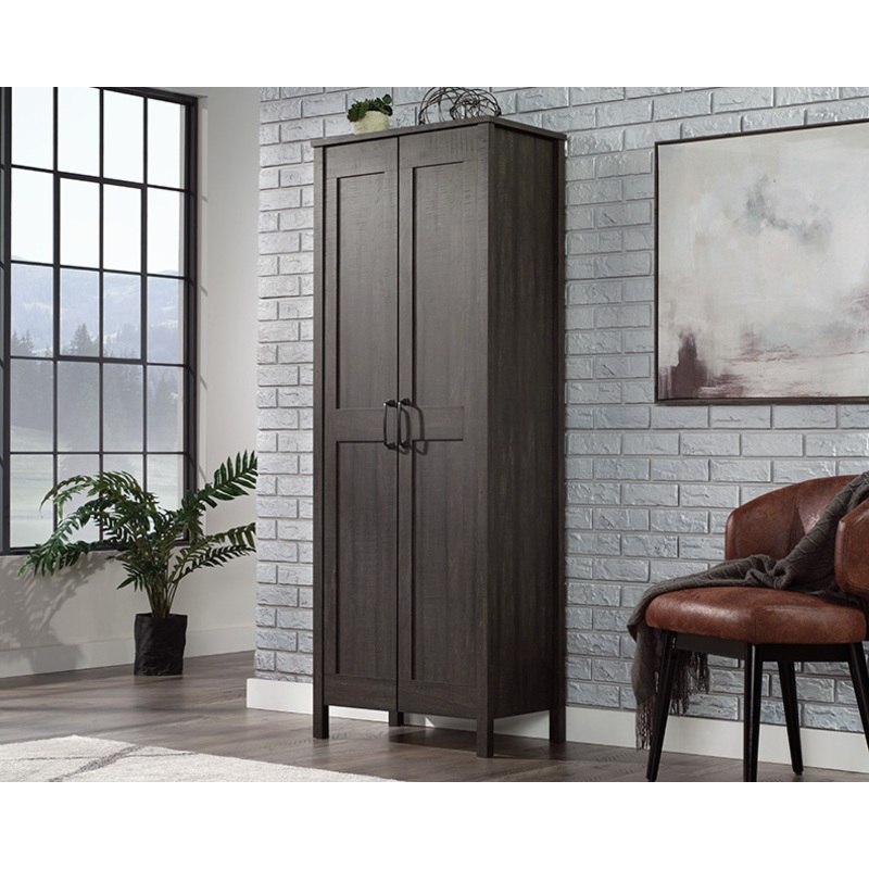 Sauder Select 2-Door Storage Cabinet Blade Walnut (433283)  Sauder