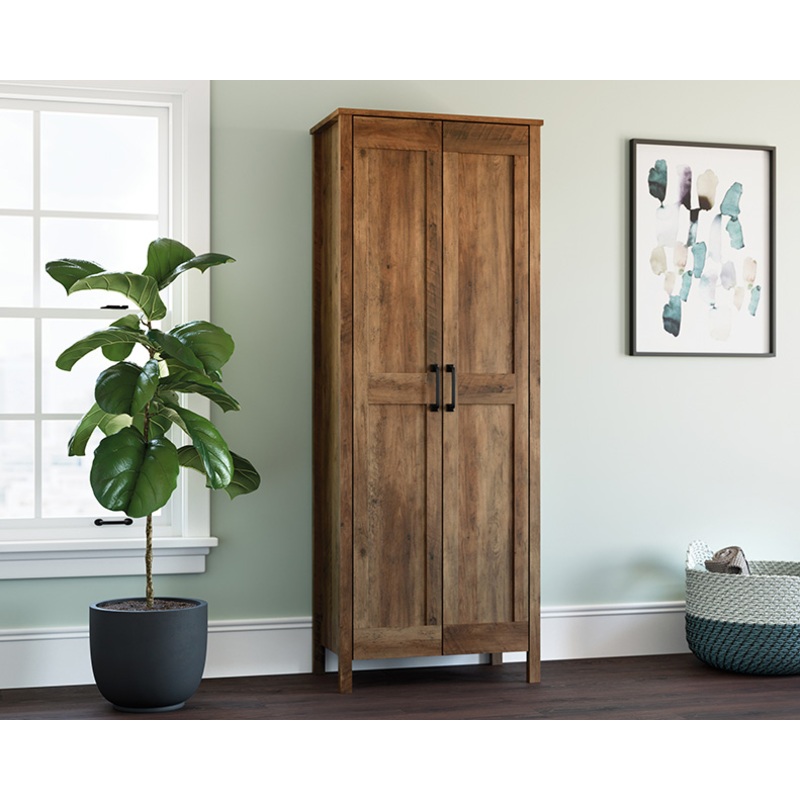 Sauder Select 2-Door Storage Cabinet Rural Pine (427958)  Sauder