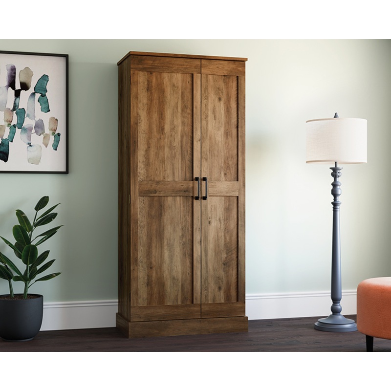 Sauder Select 2-Door Swing Out Storage Cabinet Rural Pine (427959)  Sauder