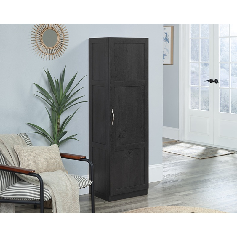 Sauder Select 4-Shelf Storage Cabinet Raven Oak (446897)  Sauder