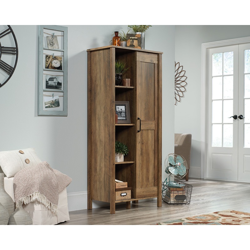 Sauder Select Sliding Door Storage Cabinet Rural Pine (427960)  Sauder