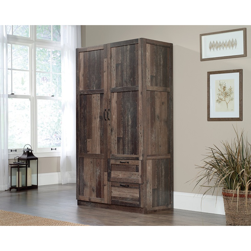 Sauder Select Wardrobe Cabinet Reclaimed Pine (427070)  Sauder