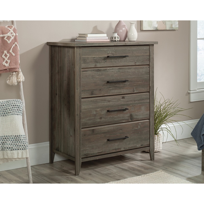 Summit Station 4-Drawer Bedroom Chest Pebble Pine (431749)  Sauder