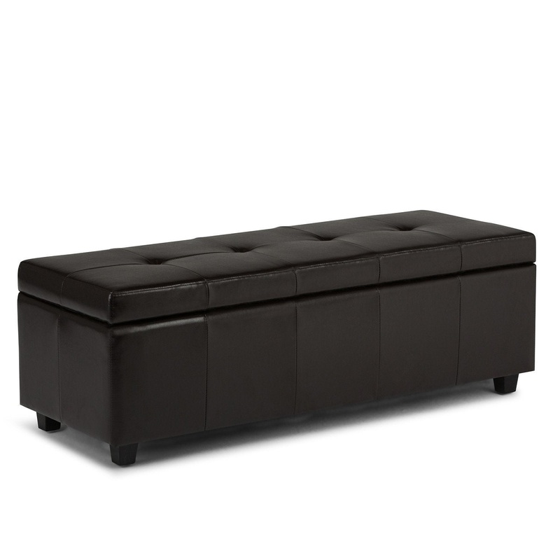 Storage Ottomans Castleford Storage Ottoman in Vegan Leather