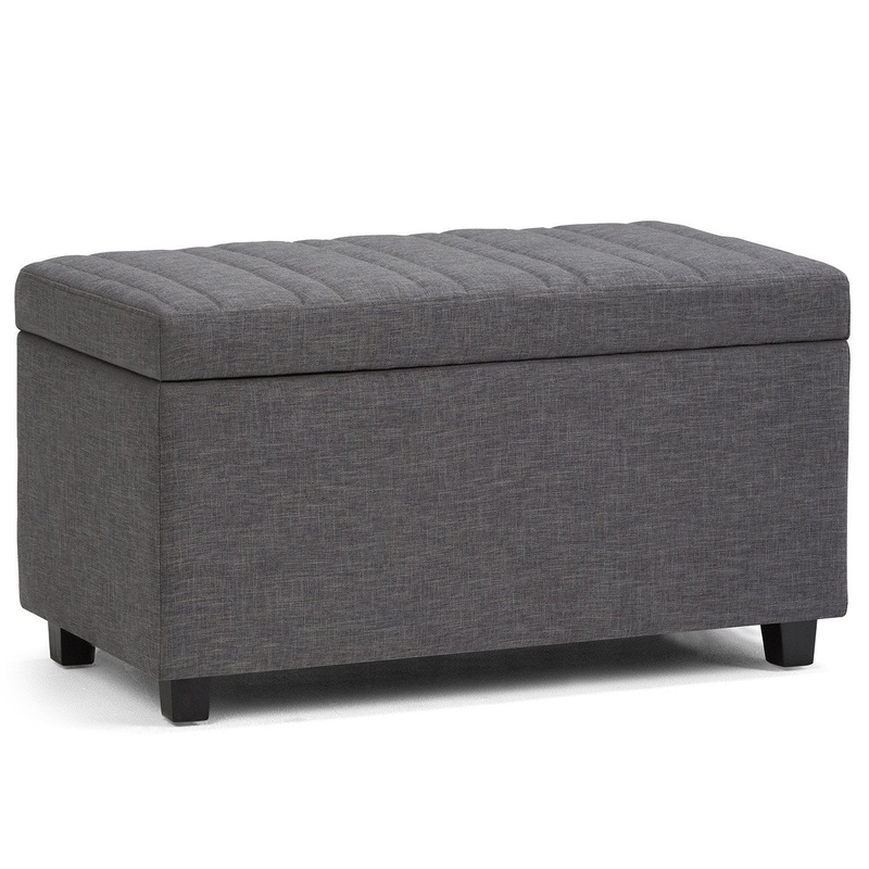 Storage Ottomans Darcy Storage Ottoman in Linen