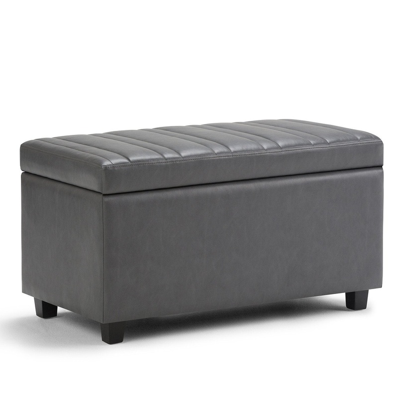 Storage Ottomans Darcy Storage Ottoman in Vegan Leather