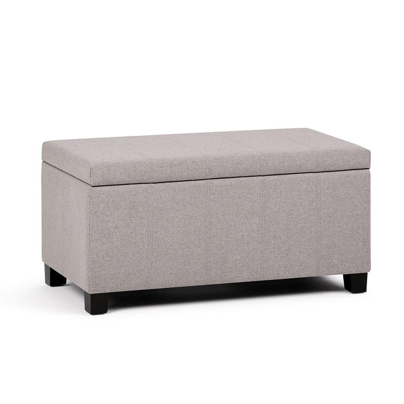 Storage Ottomans Dover Storage Ottoman in Linen