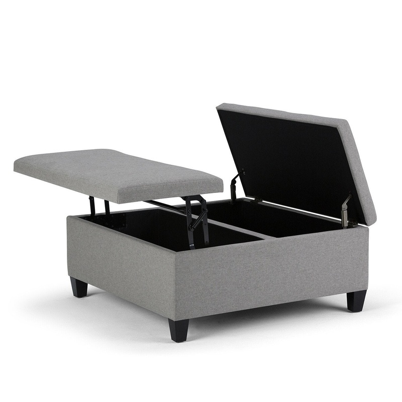 Storage Ottomans Ellis Table Ottoman in Dove Grey