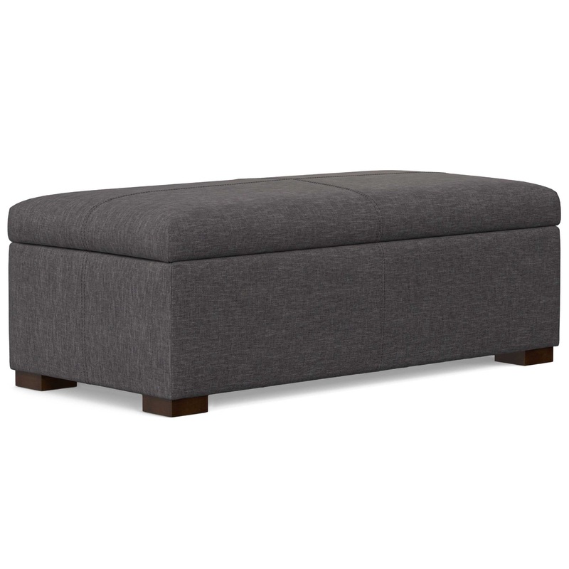 Storage Ottomans Gabbie Rectangular Storage Ottoman in Linen