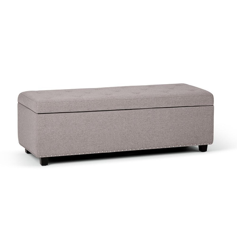 Storage Ottomans Hamilton Storage Ottoman in Cloud Grey