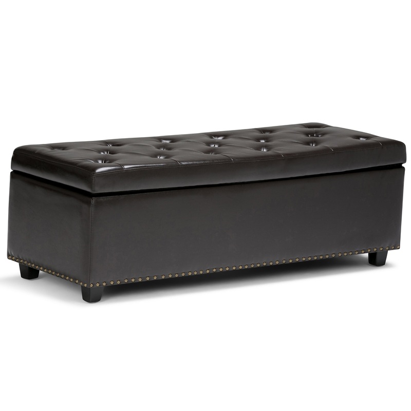 Storage Ottomans Hamilton Storage Ottoman in Vegan Leather