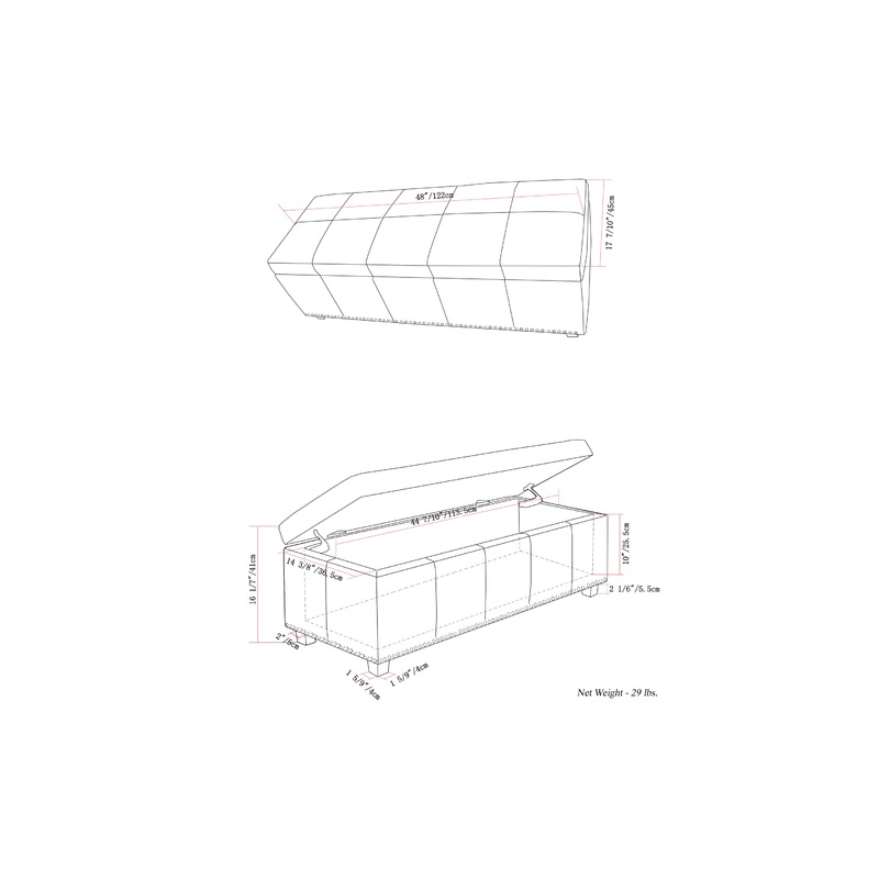 Storage Ottomans Kingsley Large Storage Ottoman in Radicchio Red