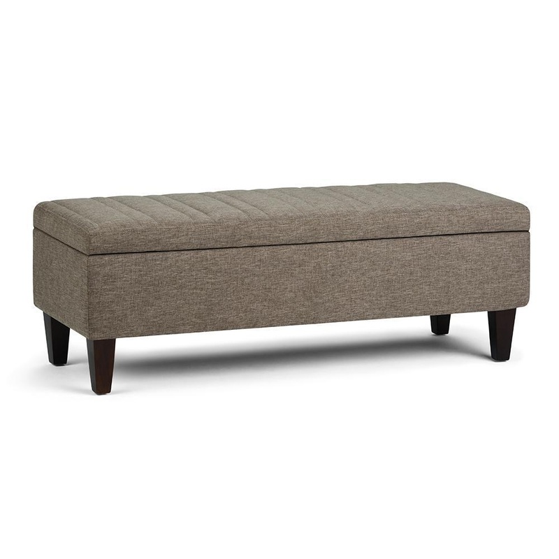 Storage Ottomans Monroe Storage Ottoman in Linen