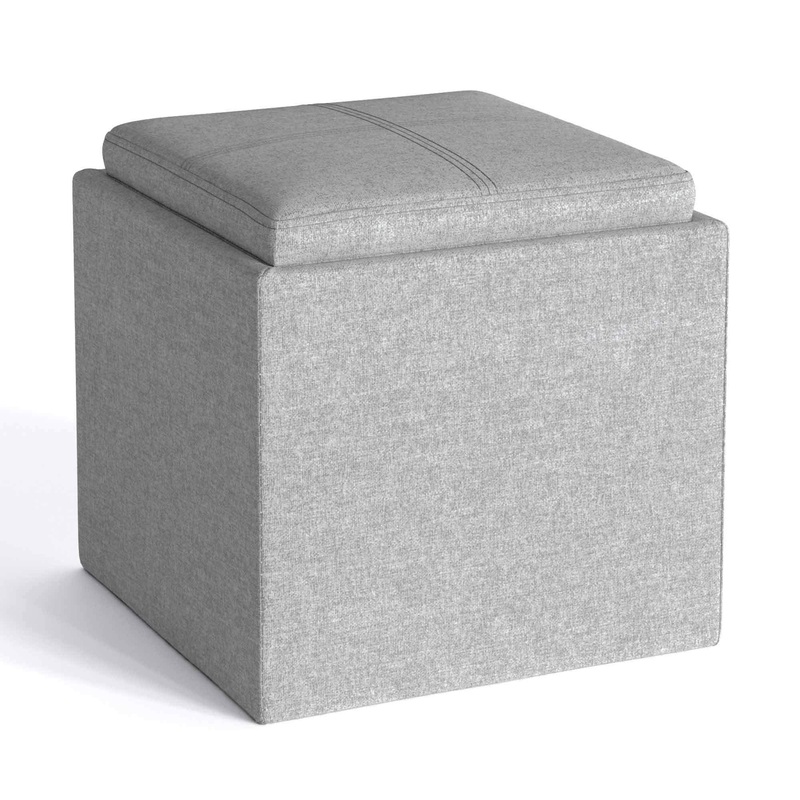 Storage Ottomans Rockwood Cube Storage Ottoman in Linen