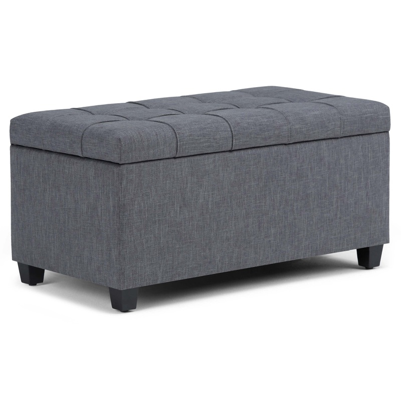 Storage Ottomans Sienna Storage Ottoman in Linen