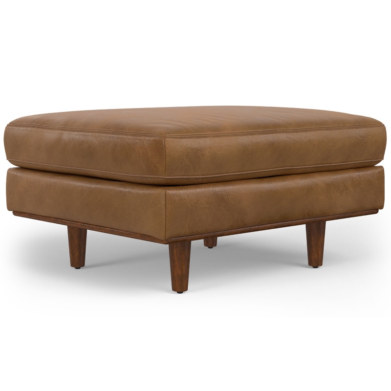 Table Ottomans Morrison Ottoman in Genuine Top Grain Leather