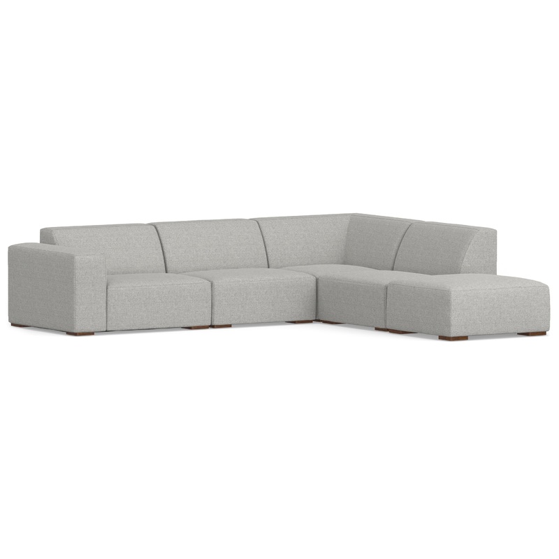Sofa Sets Rex Right Sectional Sofa and Ottoman in Performance Fabric