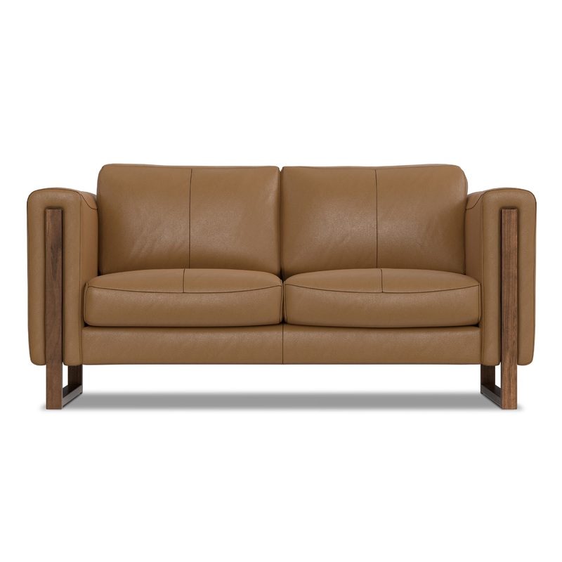 Sofas Richard 63 inch Loveseat in Genuine Leather