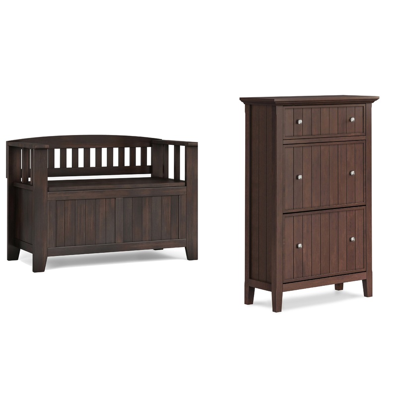 Storage Bench & Cabinet Bundles Acadian 36-inch Storage Bench and 32-inch Shoe Cabinet
