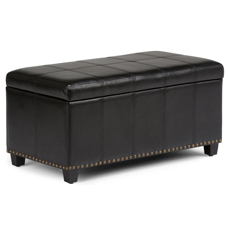 Storage Ottomans Amelia Storage Ottoman in Vegan Leather